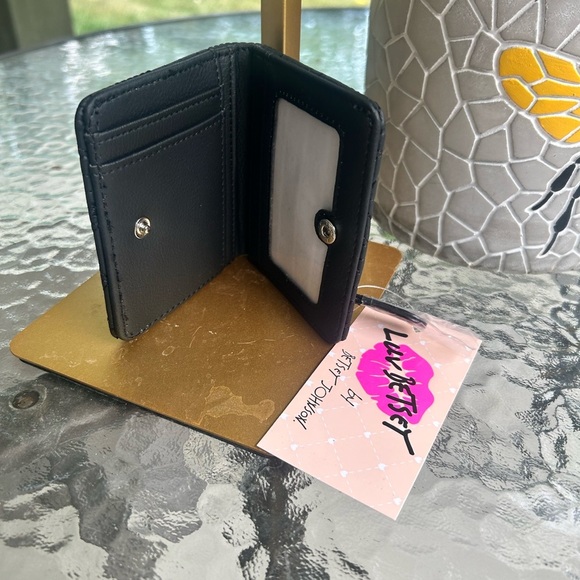 NWT- Betsy Johnson (luv betsy) black wallet. - Picture 4 of 5